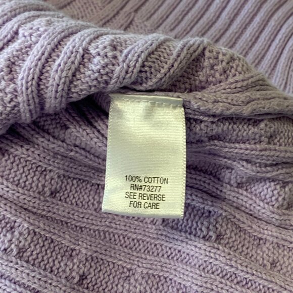 Croft&Barrow Sweater. Women. 100% Cotton. Purple. Size XL. - Picture 7 of 9